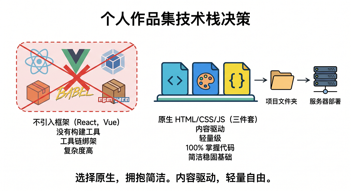 技术栈：原生 HTML / CSS / JS，不引入框架